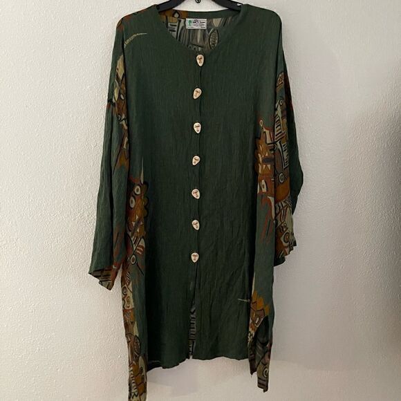 ajeet B Dresses & Skirts - Shirt dress one size boohoo hippie